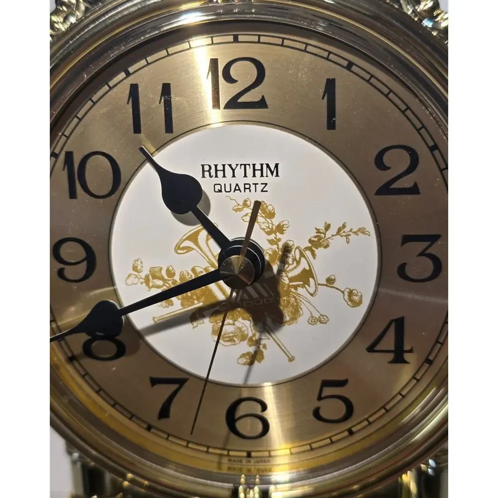Rhythm Quartz Melody Clock 4RH678BR Rotating Pendulum Dome Japan